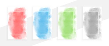 fırça darbeleri stili suluboya leke grungy standee se vektörü