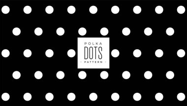 yuvarlak ve büyük beyaz puantiye desenli pankart vintage biçim vektörü