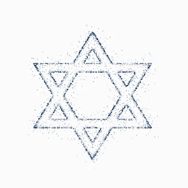 Традиційний Фон Єврейської Зірки Ефектом Частинок — стоковий вектор