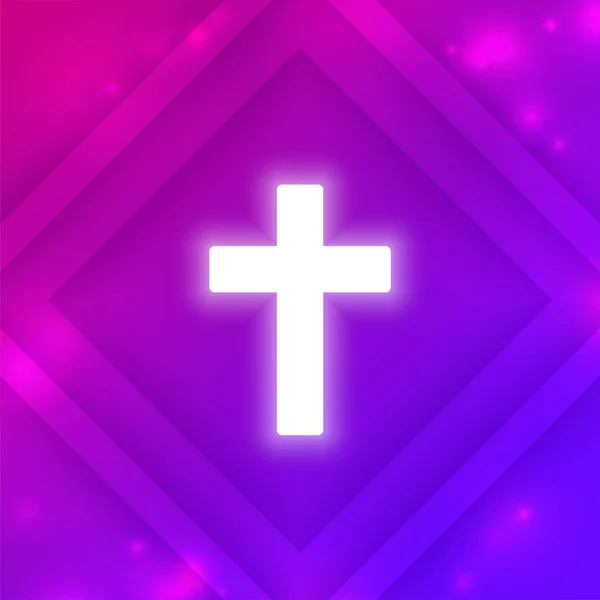 Geistig Heiliges Kreuzzeichen Hintergrund Für Ewige Seele Und Hoffnungsvektor — Stockvektor