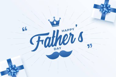 Babalar günün kutlu olsun. Hediye kutusu vektörüyle babana olan sevgini göster.