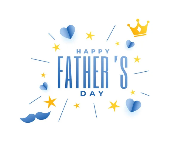 Celebrando Día Los Padres Con Corazones Papel Vector Diseño Corona — Vector de stock