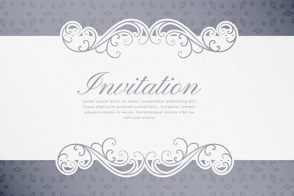 Elegant Floral Border Frame Background Wedding Invitations Vector — Stock Vector