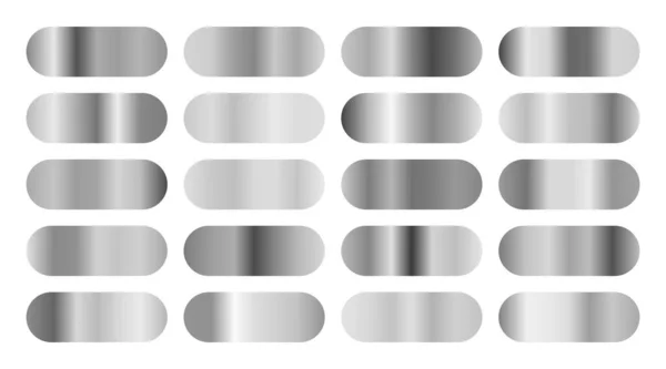 Bannière Abstraite Dégradés Métalliques Sertie Vecteur Style Moderne — Image vectorielle