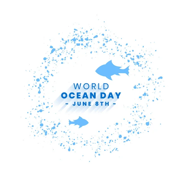 Stock vector beautiful 8th june world ocean day event background design vector