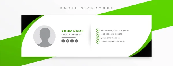 Business Email Sign Card Template Horizontal Layout Design — Stock Vector