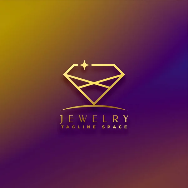 雅致珠宝钻石标志概念矢量设计 — 图库矢量图片