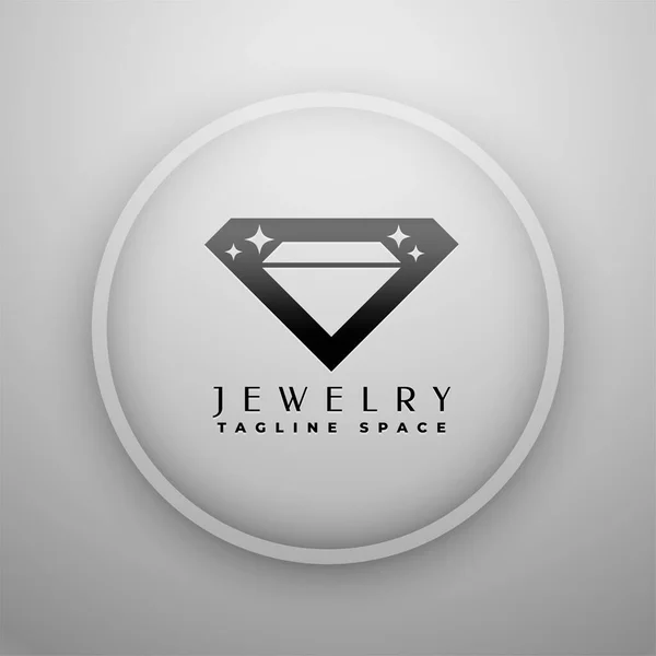 雅致珠宝钻石标志概念矢量设计 — 图库矢量图片