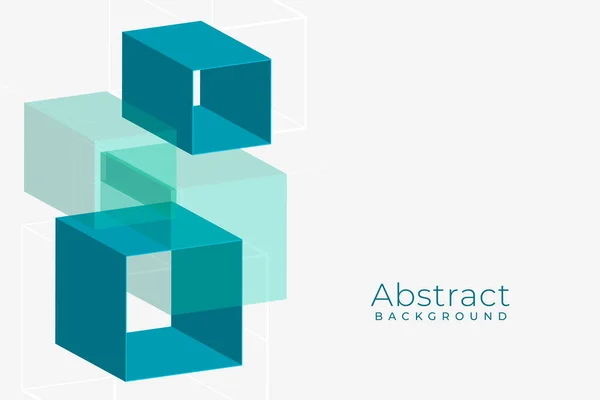 Abstracto Caja Cuboide Vector Fondo Geométrico — Vector de stock
