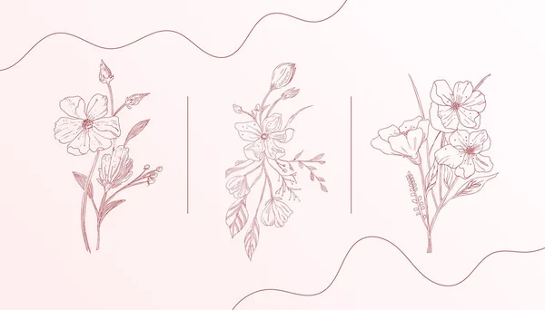 꽃다발 나뭇잎 디자인 — 스톡 벡터