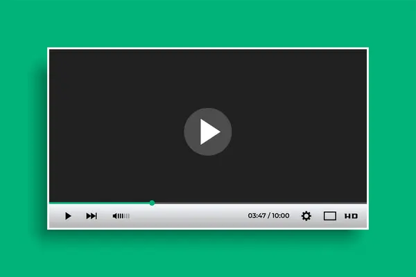 Vecteur Conception Gabarit Interface Lecteur Vidéo Multimédia — Image vectorielle
