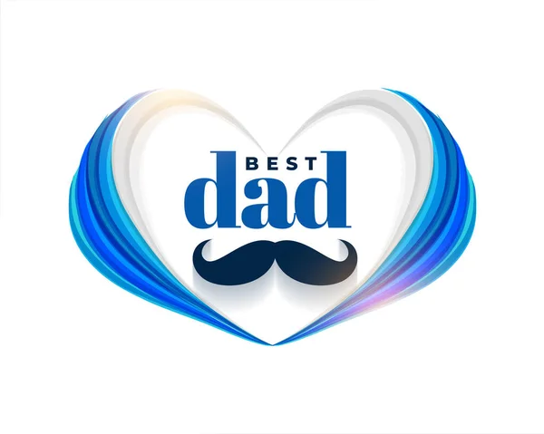 Piękny Szczęśliwy Dzień Ojca Życzy Tła Wąsami Design Wektor — Wektor stockowy