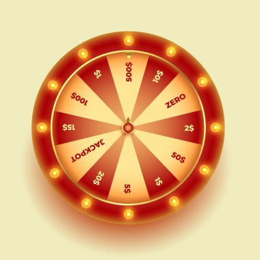 Kumarbazlar için kumarhane temalı şans tekerleği arka planı