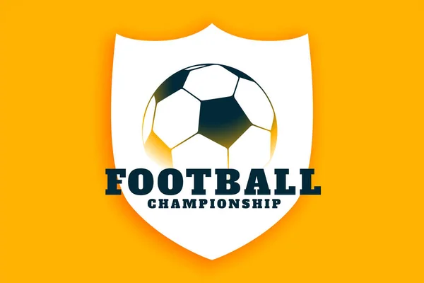Creative Football Tournament League Background Shield Logo Vector — Stock Vector