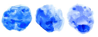 mavi renk sıvısı set vektöründe pankart sıçratır