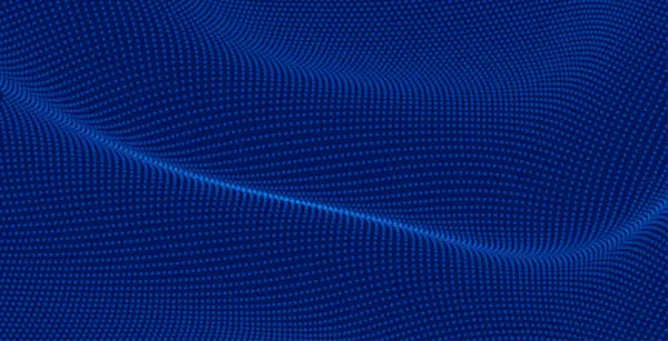 ダイナミックメッシュ構造ベクトルを持つ抽象ドット粒子デジタル背景 — ストックベクタ