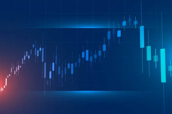 Finanční Trh Graf Pozadí Vydělat Digitální Zisk Vektor — Stockový vektor