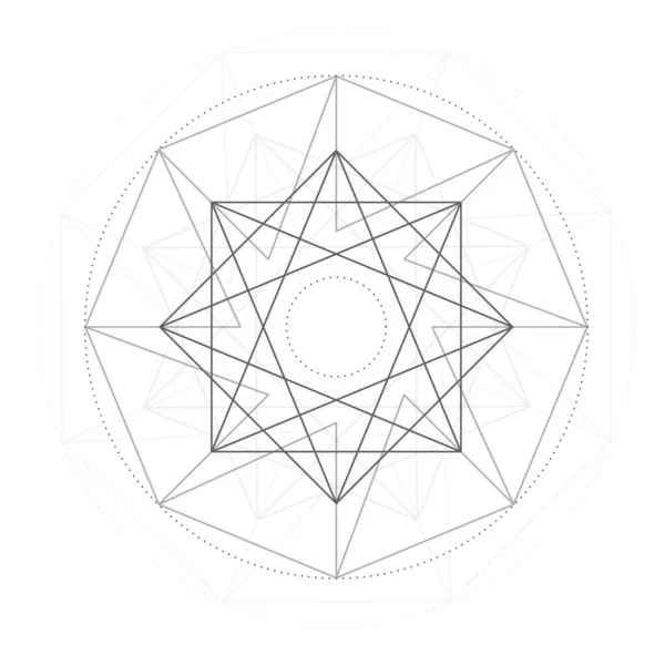 Abstracte Geometrie Symbool Achtergrond Ontdekken Alchemie Filosofie Vector — Stockvector
