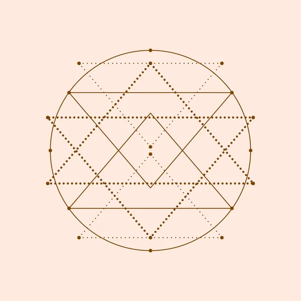 Szent Geometria Háttér Asztrológia Misztikus Szimbólum Vektor — Stock Vector