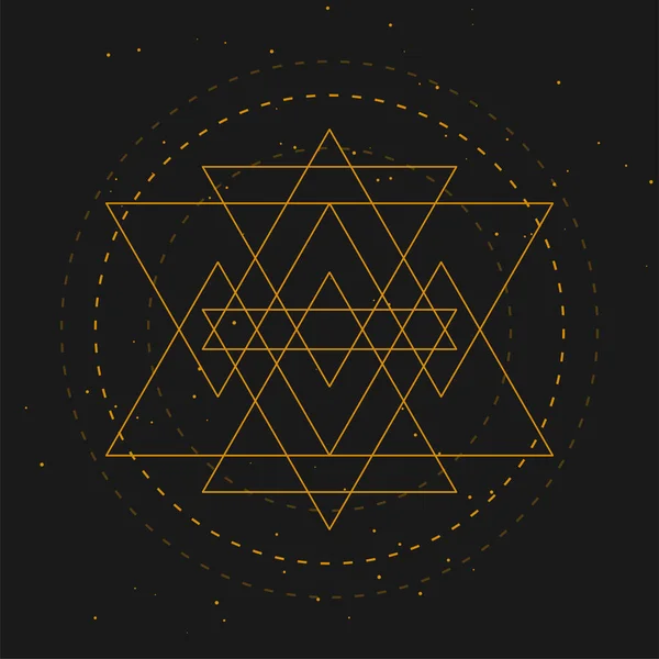 Szent Geometria Szimbólum Háttér Ősi Filozófia Vektor — Stock Vector