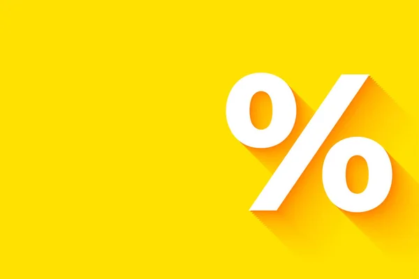 Accounting Percentage Icon Yellow Background Business Vector — Stock Vector