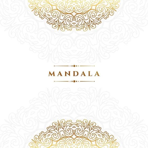 Premium Mandala Desain Pola Untuk Vektor Tekstil Tradisional India - Stok Vektor