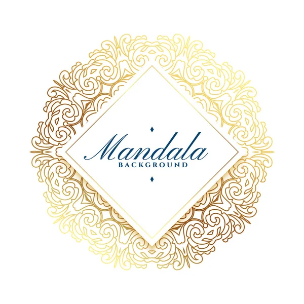 Χρυσό Μοτίβο Mandala Υφή Μορφή Για Backdrops Σχεδιασμό Διάνυσμα — Διανυσματικό Αρχείο