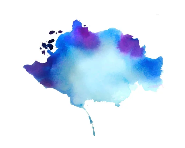 抽象的な青水彩液体スプラッターテクスチャ背景ベクトル — ストックベクタ