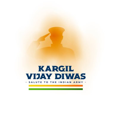 Kargil Vijay, savaşçı siluet vektörünü selamlayan vatansever bir geçmişe sahipti.
