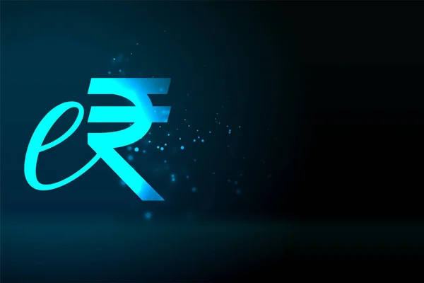Rougeoyant Indien Einr Erupi Symbole Technologie Fond Pour Vecteur Paiement — Image vectorielle