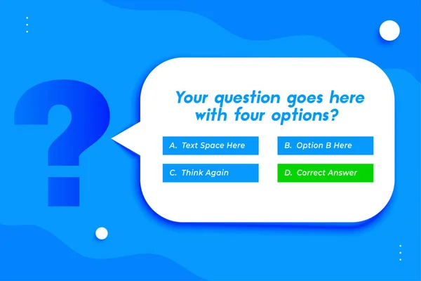 Relever Défi Quiz Avec Bannière Options Multiples Pour Vecteur Jeu — Image vectorielle