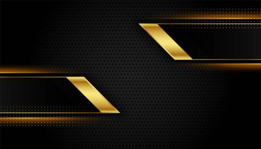 dekoratif ve soyut altın şekil koyu arkaplan tasarım vektörü