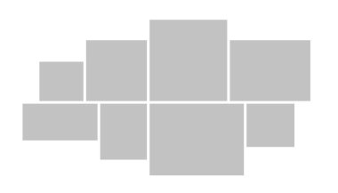 albüm sunum vektörü için modern ve boş resimler kolaj çerçeve şablonu