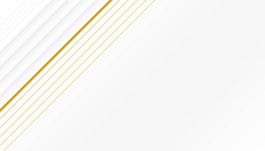 geometrik köşegen çizgileri vektörlü beyaz ve altın bayrak