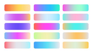 Koleksiyon vektöründe soyut çoklu renk gradyan kit pankartı