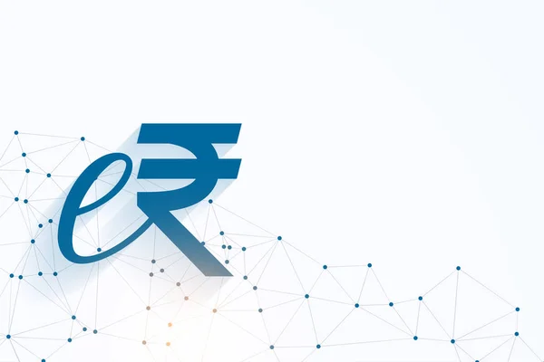 Εικονικά Χρήματα Rupi Erupee Σύμβολο Δίκτυο Σύνδεση Διάνυσμα Φόντου — Διανυσματικό Αρχείο