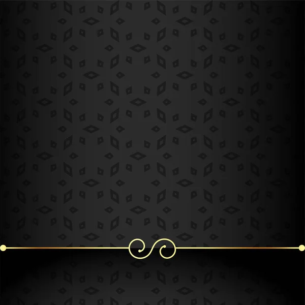 Елегантна Квіткова Золота Лінія Темно Чорному Фоні Вектор Дизайну — стоковий вектор