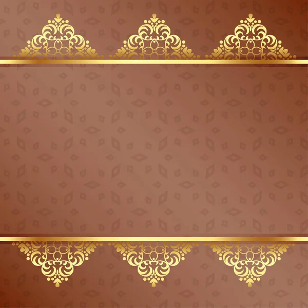 Арабський Стиль Золота Квіткова Рамка Прополки Або Вітальних Листівок Вектор — стоковий вектор