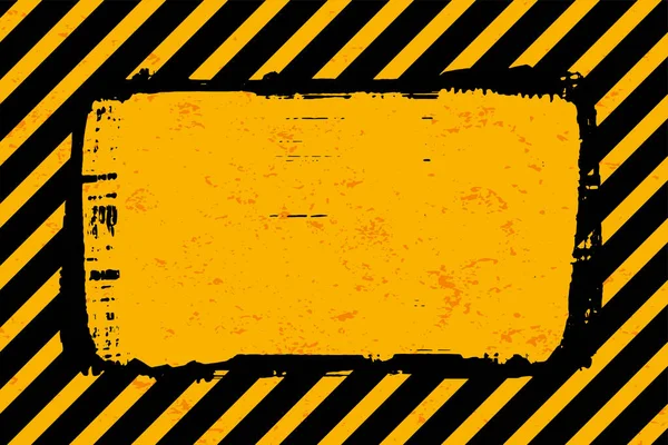 Hazardous Caution Alert Yellow Background Blank Space Vector — Stock Vector