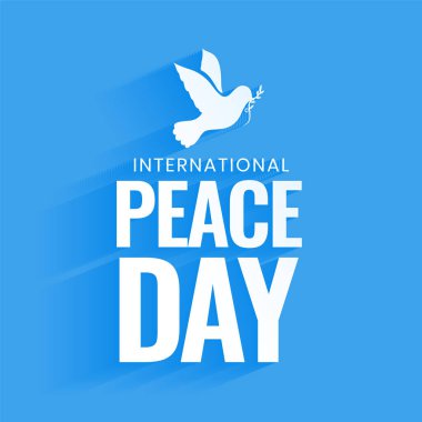 Mutlu Dünya Barış Günü posteri Umut vektörünün sembolü