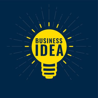 Sarı ampul arkaplan vektörlü iş fikri kavramı 