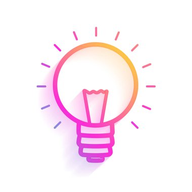 yaratıcı başarı fikri konsepti ışın vektörlü ampul 