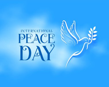 Duman efektli dünya barışı günü posteri