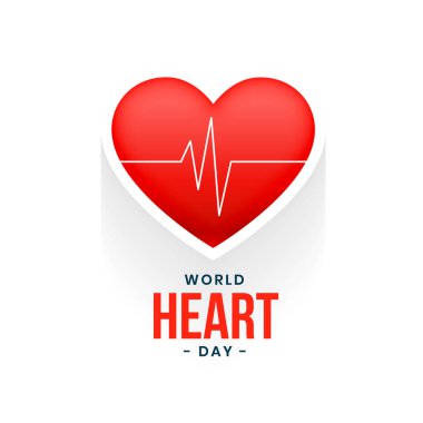 Küresel Sağlık Farkındalığı taşıyıcısı Mutlu Dünya Kalp Günü posteri
