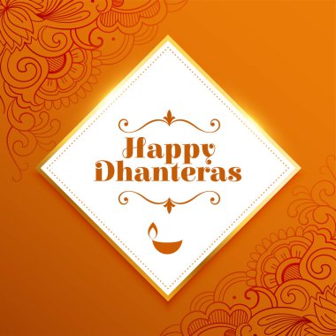 Hindu geleneksel mutlu dhanteras para ve refah vektörü kültürel arka planı