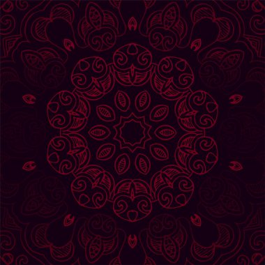 Dekoratif mandala doku tasarım vektörüyle zarif bir arkaplan