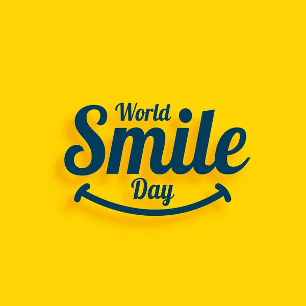 Modern World Smile Day Background Spread Joy Happiness Vector — Stock Vector