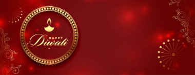 Mandala çerçeve tasarımlı premium shubh diwali festivali afişi 