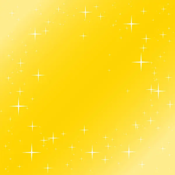 Elegantes Estrellas Brillantes Vector Diseño Fondo Amarillo — Vector de stock