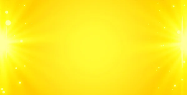 Feixe Sol Brilhante Irradiar Banner Amarelo Para Vetor Design Pano — Vetor de Stock